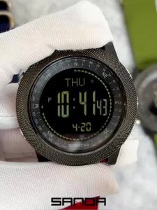 Sanda | SANDA Durable Fashion Military Digital Quartz Wristwatch Men LED Luminous Waterproof Outdoor Sports Watch Montre Homme