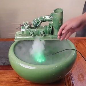 เครื่องสร้างควาน หมอกอัตโนมัติ พร้อมไฟ LED อุปกรณ์ตกแต่งสวน น้ำพุฮวงจูย ทำหมอก ที่สร้างควานครบเซต ทำหมอก น้ำพูม เครื่องพ่นควานจัดส่งฟรี