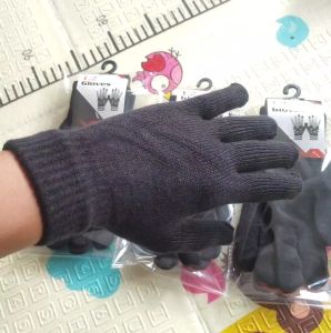 Sarung Tangan Hitam Bahan Kaos Isi 12 Pasang Untuk Pengendara Motor