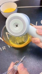 Mixer elektrik 3 speed yang dapat disesuaikan mixer tangan tanpa kabel pengocok adonan kue elektrik alat dapur multifungsi