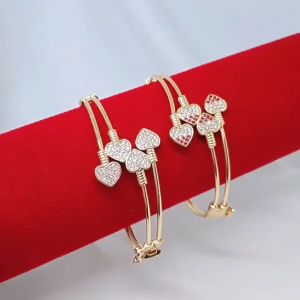 Gelang Bangle Wanita Berlapis Emas Tahan Lama Anti Luntur