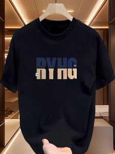 Pure Cotton Short Sleeve T-Shirt Mens 2025 New Summer American Style Heavyweight Trendy Brand Black Large Size Body Tee