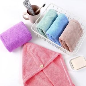 Womens Quick-Dry Dry Hair Hat - Coral Fleece Thickened Wrap Bonnet Super Absorbent & Soft Essential Bathroom Head Towel