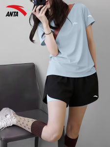 ANTA | Breathable Moisture-wicking Women Sport Set Short Sleeves and Shorts