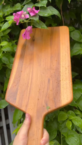 Thớt gỗ decor sừng hươu kích thước 450 x250x25 mm - Thớt Gỗ Teak Cứng Không Sợ Mùn Không Mối Mọt Cong Vênh