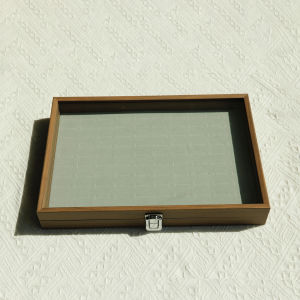 Walnut Wood Grain Jewelry Box Ring Necklace Earring Storage Organizer Box Bracelet Hand Chain Jewelry Storage