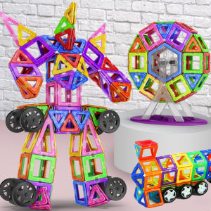 (จัดส่งจากกทม.) สถาปนิกของชุดบล็อกแม่เหล็กไฟฟ้าเกมกระเบื้องแม่เหล็ก 60pcs ของเล่นการศึกษาเด็กขนาดใหญ่ขนาดใหญ่