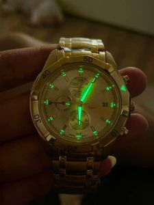 Đồng hồ nam hiệu OP 6kim size 43mm mạ vàng máy pin Nhật kính sapphire chống xước chống nước tốt