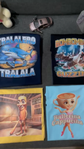 KOKO IMPORT - Baju Kaos Anak Anomali Bombardino Crocodilo Viral Keren Perempuan Umur 2-16 Tahun