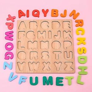 Wooden Toys Puzzle Kayu 3D Mainan Edukasi Anak Belajar Hitung Angka Warna Warni