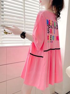 Áo Thun Cotton Tay Ngắn Dáng Rộng Cho Nữ Mùa Hè 2025 Phong Cách Mới Thường Ngày Đa Năng Dài Vừa Phải Thời Trang