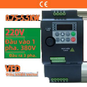 Bộ Chuyển Đổi Tần Số Biến Đổi 220V Sang 380V VFD Biến Tần 0.75/1.5/2.2/3.7/4/5.5KW Bộ Điều Khiển Tốc Độ Động Cơ Cho Động Cơ 3 Pha