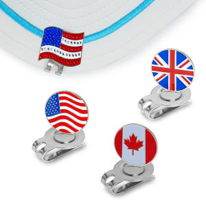 caiton | Caiton 4Pcs Golf Hat Clips Magnetic Ball Markers US UK Canada Flag Cap Clip Accessory Gift for Men Women Golfers Putting Green