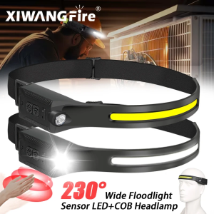 Rechargeable LED Headlamp3 Modes Adjustable Brightness Headlight Lightweight Camping Head Lamp for Outdoor Hiking Emergency