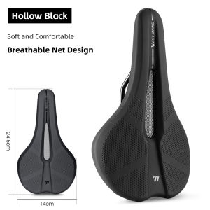 WEST BIKING Bicycle Saddle Hollow Breathable Cycling Cushion PU Waterproof Shock Absorption Bike Seat MTB Road Bike Accessories