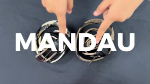 Prodigo * Sabuk Mandau Motif 2 | Ikat Pinggang Rajut Elastis | Sabuk Textan Premium | Gesper Sabuk Pria Wanita Terbaru I Ikat Pinggang Casual