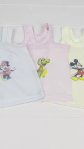12 PCS Singlet Kaos Dalam Anak Sablon (warna)