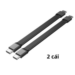 Cáp USB4 Ngắn USB C Sang USB C 40Gbps 240W PD 3.1 Truyền Dữ Liệu Tốc Độ Cao Dây Dẹt Mềm Mại Cho SSD MacBook iPad Pro Dock