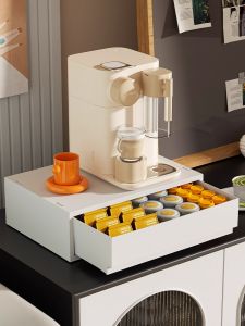 TIJU | Coffee Machine Storage Rack Capsule Coffee and Tea Bag Organizer