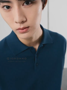 Giordano Korea Collection Mens Cotton Knit Short Sleeve Polo Sweater 01055303