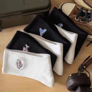 Mens Socks Spring Summer Mid-tube Socks Breathable Cotton Socks Sports Running Solid Color Sock Lightweight Fashion Trend Socks