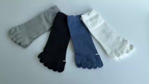 Tất Nam Mùa Hè Năm Ngón 5/10 Đôi Cotton Thoáng Khí Phong Cách Công Sở Thấm Hút Mồ Hôi Mềm Mại Co Giãn Ống Thấp