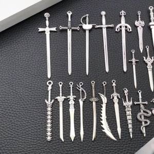 20 Chiếc Bùa Hình Kiếm Gothic Bằng Kim Loại Vật Liệu Làm Đồ Trang Sức Và Đánh Dấu Sách Dành Cho Người Yêu Thích Và Độc Giả Truyện Giả Tưởng