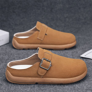 Mens Summer Outdoor Anti-slip Soft Bottom Office Slip-On Shoes Driving Sports Birkenstyle Slippers Head Covered Slippers