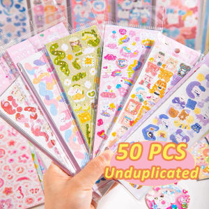 50PCS Kawaii Cute Stickers Korea Cartoon Stickers Guka Stickers Handbook DIY Stickers Art Stickers Reusable Various Styles Handbook DIY Stickers Gift For Kids