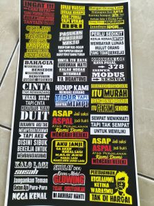 Stiker Kata Kata | Stiker 1 Lembar | Stiker Pack
