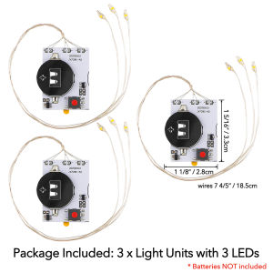 Halo Lights & Easy Lights for Making Light-Up Cards Self-Adhesive Light-Up Units with Warm White LEDs Foam Sheet Strips