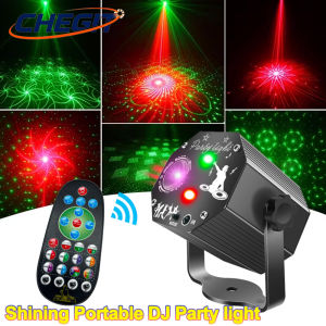 2025 NEW Stage DJ Party Laser Projector Disco Voice Controlled Red Green Blue Strobe Lights Club Family Holiday Christmas Lights