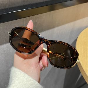 JN IMPRESSION Hip-hop phong cách Gọng bầu dục Kính gọng lớn thời trang dù để che nắng kính râm PC ở nước ngoài phát sóng trực tiếp cùng một phong cách ngôi sao trang trí kính râm