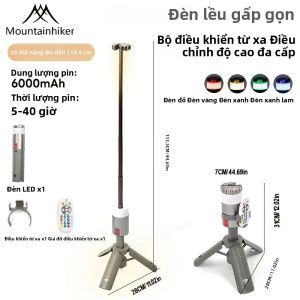 Đèn LED Dạng Ống Lồng Có Chân Đế Ba Chân Để Cắm Trại Ngoài Trời Câu Cá Đêm Phát Sóng Trực Tiếp Đèn Chiếu Sáng Có Thể Sạc Lại Đèn Cắm Trại USB