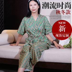 Đồ Tắm Hơi Dùng Một Lần Cho Nam Và Nữ Áo Len Cardigan Dài Tay Rộng Rãi Quần Dài Dây Thắt Lưng Kiểu Dáng Mới Cho Cặp Đôi