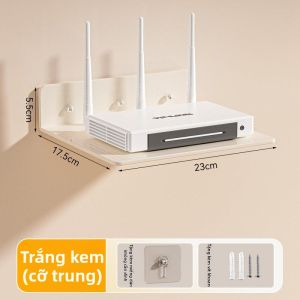 Kệ Treo Tường Không Cần Khoan Cho Bộ Đơn Vị Mạng Quang Router Camera