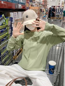 Miiow | Black Hoodie Jacket Womens Casual Inner Wear Top American Lazy Style Autumn Winter New Fashion Cat Person Long Sleeve Coat