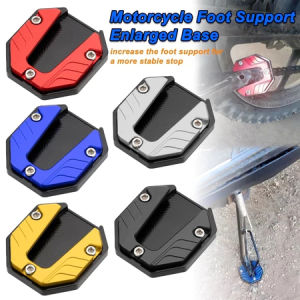 Motorcycle Kickstand Extender FootSide Stand Extension Pad Support Plate Anti-skid Enlarge Foot Support Pad