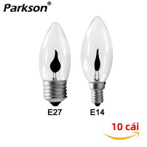 10 Bóng Đèn LED Edison Ngọn Lửa Kiểu Dáng Cổ Điển E27 E14 220V 3W Kiểu Dáng Retro Đèn Sợi Đốt Nhấp Nháy Đầu/đuôi Dùng Để Trang Trí