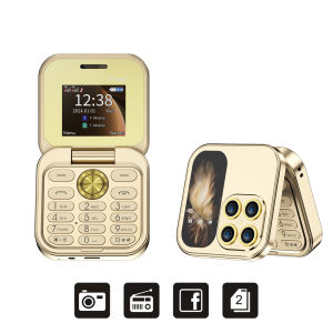 SERVO | SERVO I17 Mini Dual SIM Card Flip Mobile Phone 2G GSM Magic Voice FM Radio Speed Dial Video Player Flashlight Foldable Cellphone