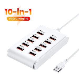 other | 10 in 1 Multi Ports USB A Fast Charger Power Strip Desktop Charging Station 1m Cord USB A HUB Adapter Socket For iPhone Samsung