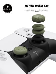 Skull Co Universal PS5/PS4 Controller Thumbstick Caps High Control Anti-Sweat 6 Pieces Set Durable Gaming Accessories