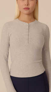 Moving Peach Women Yoga Long sleeve Scoop Neck High Elastic Yoga Top Curve-Hugging Fit Sweatshirt Breathable Pilates Dance Sports Daily wear BSB