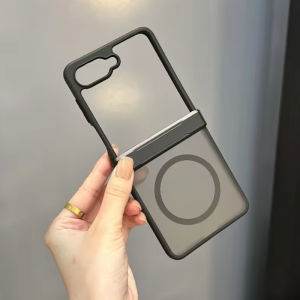 CHUBAN | For Magsafe Case Hinge Protection Folding Shell For Samsung Galaxy Z Flip Fold 8 Ultra 7 6 5 4 Magnetic Clear Frosted Hard Cover