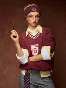 Champion | Harry Potter Collab V-Neck Sweatshirt Raglan Sleeve Autumn New
