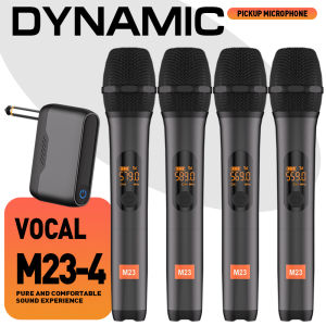 Wireless Microphone M23-4 UHF Recording Universal Karaoke Mic With Lithium Battery Receiver For Party Church Speaker