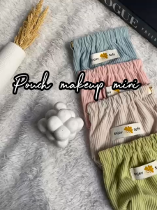 SC TS1892 TAS  POUCH MINI TEMPAT KOIN -MAKE UP MOTIF POLOS BAHAN KANVAS PREMUM COD
