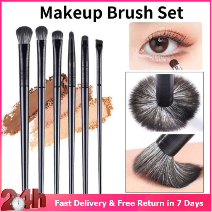 6pcs Makeup Brushes Tool Set Eye Shadow Power Blush Make Up Blending Beauty Soft Cosmetic Brushes