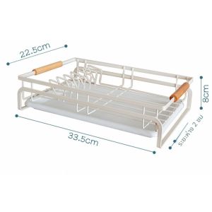 ตู้เก็บของแบบญี่ปุ่นสำหรับจัดระเบียบเครื่องครัว ตะกร้าเก็บของ ชั้นวางของ สไตล์สวีเดน ชั้นวางของโลหะ ไม่ต้องเจาะรู