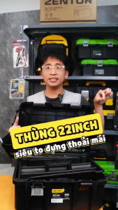 Hộp thùng dụng cụ 22 inch Deli Tools Cao Cấp Dung tích cực lớn Có Thể Xếp Chồng Lên Nhau